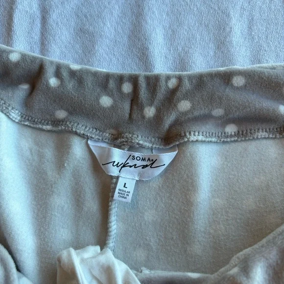 Soma Soft Gray Polka Dot Pajama Set - Picture 5 of 9